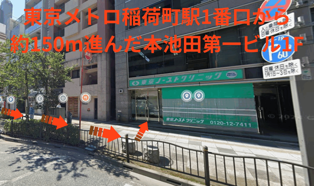 東京メトロ稲荷町駅1番口から約150m進んだ本池田第一ビル1Fです