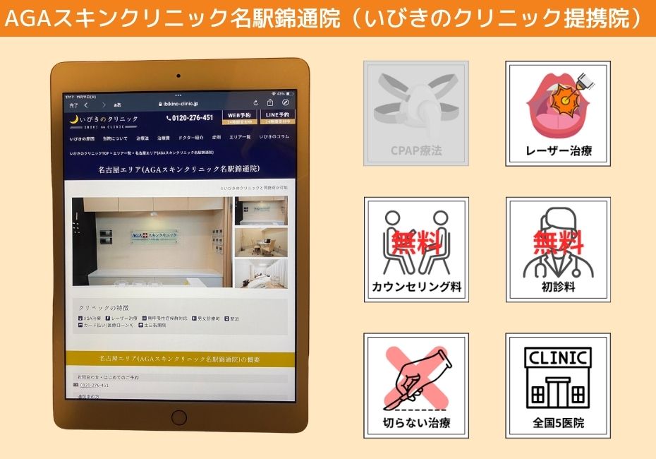 AGAスキンクリニック名駅錦通院(いびきのクリニック提携院)