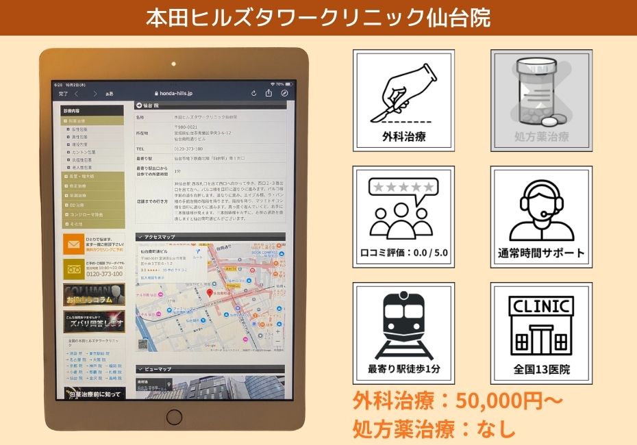 本田ヒルズタワークリニック仙台院