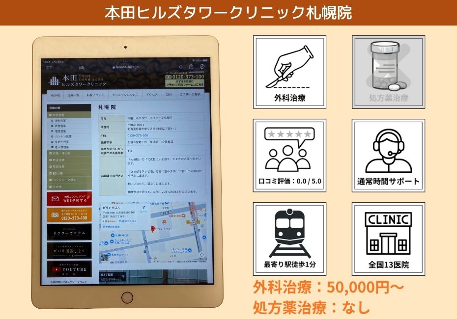 本田ヒルズタワークリニック札幌院
